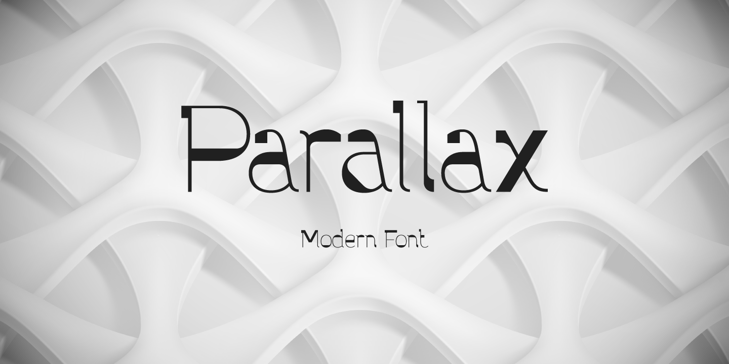 Przykład czcionki Parallax